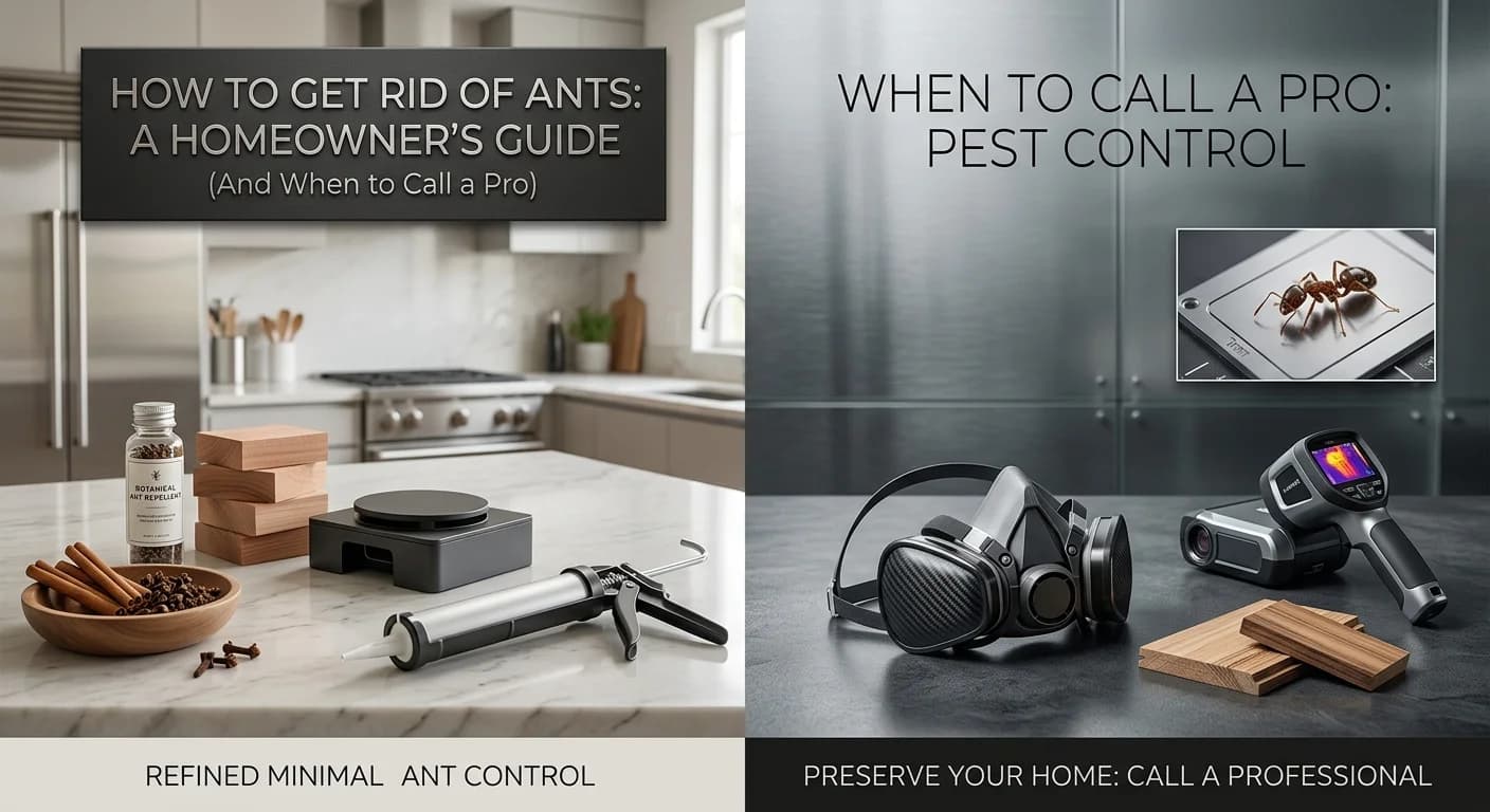 Ant trail on a kitchen counter — how to get rid of ants naturally and when to call pest control
