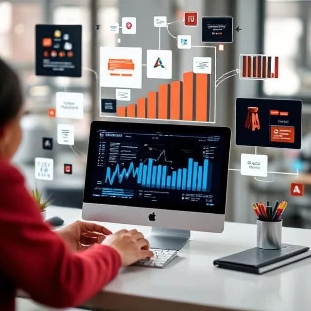 The Top Dog Leads approach — dashboard analytics showing how to turn website visitors into customers